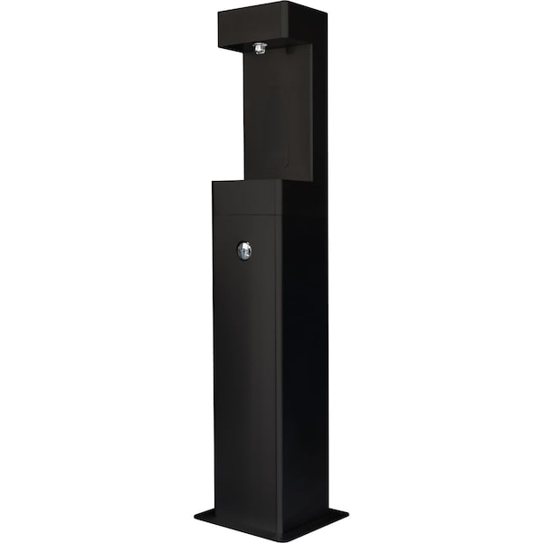 Global Industrial Outdoor Bottle Refilling Station 10-1/4 in D, 60-1/4 in H, 10-1/4 in W 761222BK - main
